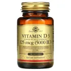 Витамин Д3 Solgar (Vitamin D3) 125 мкг 5000 МЕ 100 мягких желатиновых капсул