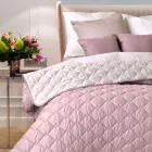 Покривало IDEIA Cube Двостороннє 180х210 см Антиалергенне волокно стьобане прошите Пудра/Сіре (4820227282982)