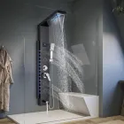 Душова система із змішувачем та верхнім душем Hevenaov 116 x 22 x 18 см Чорний