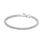 Срібний браслет для намистин Пандора тенісного дизайну 591469C01 18 .