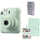 Фотокамера миттєвого друку Fujifilm INSTAX Mini 12 Mint Green / Картридж - Фотопапір (10 фото) / Фотоальбом мʼятний