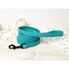 Повідець для собак BronzeDog Crazy плоский чорний карабін Довжина 153см Ширина 18мм Ментоловий