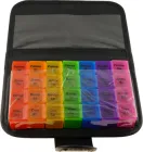 Органайзер для таблеток Yulimed 7 днів на 4 прийоми у чохлі різнобарвний (YL0049)