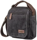 Сумка чоловіча планшет через плече для документів та для телефону спортивна текстильна середня Vintage Чорний 37341