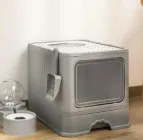 Великий закритий котячий туалет із шухлядою + лопаточка F053