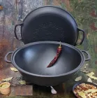 Котел чугунний Maysternya 40см 12л з кришкою-сковородою (V12СРWok )