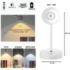 Лампа Акумуляторна світлодіодна Нічник Світильник з датчиком руху білий 2200mAH