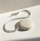 Кругла автоматична вимірювальна рулетка/стрічка сантиметрова 1.5 м DITIPOO висувний двосторонній сантиметр (см+дюйми) в корпусі зі штучної шкіри, молочний "G" (94771781)