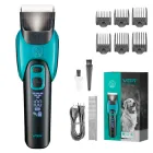 Акумуляторна машинка для стрижки тварин VGR V-208, 6 насадок, LED дисплей