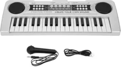 Дитячий синтезатор Піаніно з мікрофоном від мережі 37 клавіш 43 см