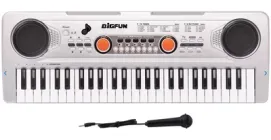 Дитячий синтезатор Піаніно з мікрофоном MP3 від мережі або на батарейках 49 клавіш 53 см