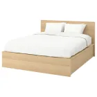Кровать з контейнером MALM IKEA 004.126.85 дуб 140х200