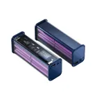 Корпус-кейс повербанку DIY Pro /Зроби сам, під пайку елементів живлення, для фахівців/ 22.5W PD QC під АКБ 8x18650 синій-прозорий