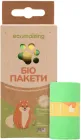 Біорозкладані пакети Ecomaizing для прибирання за тваринами 4 рулони 60 пакетів (4820253430012)