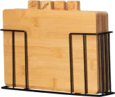 Набір дощок кухонних на підставці Ardesto Midori 30х5.6х20.3 см бамбук метал 4 шт (AR1430BA)