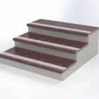 Сходи з граніту Gtkhouse Токівська 1000х350х20 з однією термосмугою Червоний