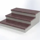 Сходи гранітні Gtkhouse Токівські 1000х350х20 поліровані Червоні