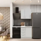 Кухня ДСП 2 Класік SENAM 0,8 м окремі плита тв витяжка, з ручками Сірий камінь / Графіт (ДСП2Р08.10)