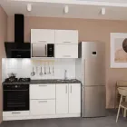 Кухня ДСП 2 Класік SENAM 1,8 м вбудована плита, окрема витяжка, з ручками Білий гладкий (ДСП2Р18.1)