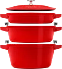 Набір посуду Staub з кришкою 24 см червоний 4 елементи (3272340054549)
