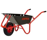 Тачка будівельна КВІТКА PRO Formula 1 Industrial (100 л, 180 кг, 1 мм) посилена порошкова фарба одноколісна з пневматичним колесом (24218)