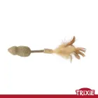 Іграшка Trixie 42442 "льодяник-мишка" з мататабі та пір'ям, 20см (TX-42442) 4011905424422