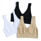 Бюстгальтер-топ ahh bra спортивний безшовний без кісточок коригувальний XXL 3 шт Різнокольоровий