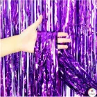 Шторка Для Фотозони З Дощику (фольгована) Фіолетовий 1х3м