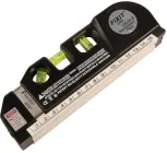 Лазерний рівень рідинний з рулеткою 4 в 1 Laser Level Pro 3 чорний
