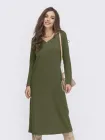 Сукня міді осіння жіноча Dressa 63898 52 Хакі (2000406053264_D)