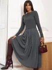 Сукня міді зимова жіноча Dressa 72602 48 Сіра (2000406223643_D)