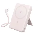 Магнітна батарея з підставкою Anker Zolo Magnetic Power Bank 10,000mAh 30W Max з вдубованим кабелем Type-C для iPhone 16/15/14/13/12 Series - Pink