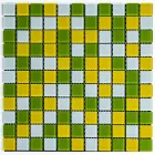 Мозаїка з декоративного скла Sticker Wall 298х298х4,5мм SW-00002362 жовто-зелена