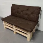 Подушка водовідштовхуюча для палет-дивана стьобана оксфорд 135D коричневий 120х110х8 см