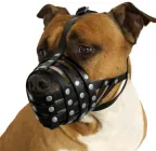 Намордник-сітка з біотану Barksi Surf Пітбуль Стафф А-35 см С-8 см Чорний (4903/Т)