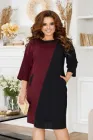 Сукня з кишенями Мод BELYZA- 267 чорний\бордовий 56-58