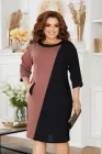 Сукня з кишенями Мод BELYZA- 267 чорний\мокко 52-54