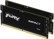 Оперативна пам'ять Kingston Fury SODIMM DDR5-6000 32768MB PC5-48000 (Kit of 2x16384) Impact Black (KF560S38IBK2-32)