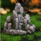 Декоративний Камінь з мохом для флораріуму 3.6 х 3.4 см Сіро-зелений