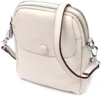 Сумка жіноча крос-боді через плече для телефону та для документів з натуральної шкіри маленька Vintage Білий 37092