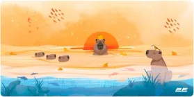 Ігрова поверхня 2E Capybarra L Yellow (2E-PAD-L-CAPY-YELLOW)