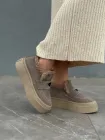 Лофери жіночі зимові ShoesBand Темно-бежеві натуральна замша 39 (25,5 см) (S94201з)