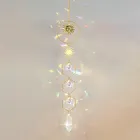 Підвісний ловець сонця / сонцелов Golden Sun декоративна світловідбивна підвіска - ловець світла зі штучними кристалами, золотистий (98423932)