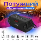 Радіоприймач / Bluetooth-колонка з акумулятором LED дисплей HF216 (FM, USB, MP3, MicroSD) Black