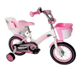 Дитячий велосипед Crosser Kids Bike 14 дюймів для дівчаток з ножним тормозом надувними колесами сталевою рамою для дітей від 4 до 6 років рожевый
