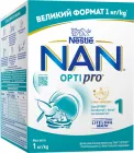 Дитяча суміш початкова молочна суха NAN 1 Optipro з 5 олігосахаридами та L. Reuteri для дітей з народження 1 кг (8445291394407)