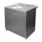 Тумба для кухні Антрацит 80 з мийкою 80х60 ліва з сифоном