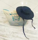 Капелюх канотьє зі стрічкою Kamoa UN синій (Канотьє-син)