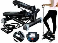 Степер похилий з еспандером і моніторомТренажер міні степпер з еспандерами Malatec