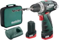 Акумуляторна дриль-шуруповерт Metabo PowerMaxx BS (600079550)+2АКБ Li-Power (12V 2x2Ah)+зарядний пристрій LC 40 +сумка для інструменту
